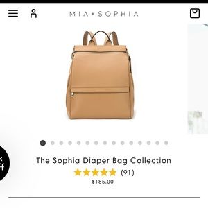 COPY - Tan leather diaper bag